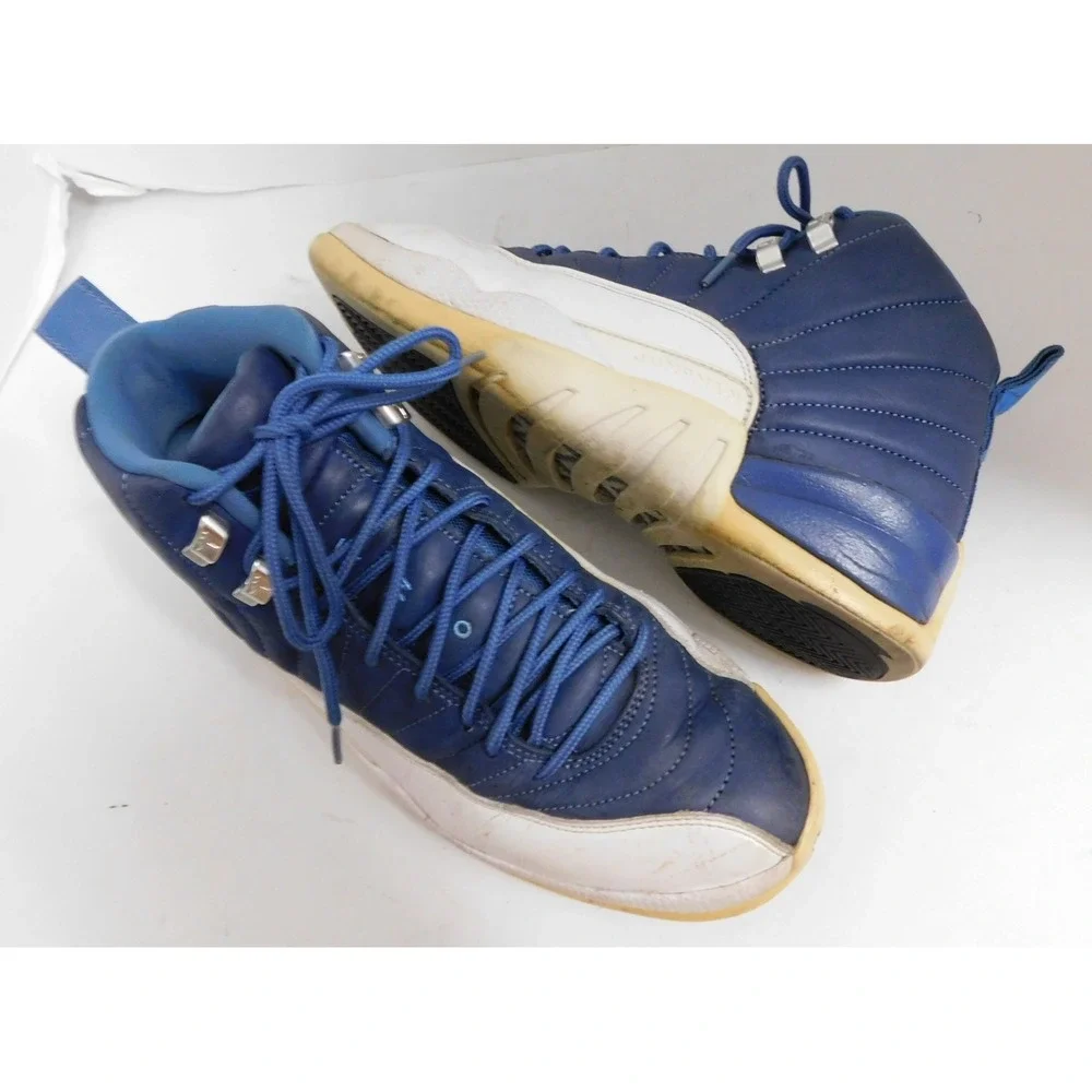 Nike Air Jordan 12 Retro Basketball Shoes Indigo Blue 130690-404 Men's Size 9.5